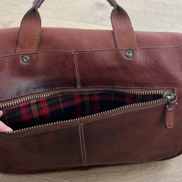 Will Leather Goods Kent Messenger Shoulder Bag Briefcase Vintage Laptop Case - Picture 9 of 10